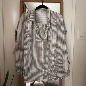 Madewell Blue and White Button Up